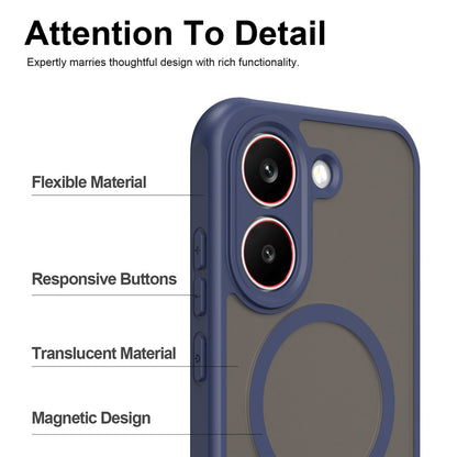 Capa MagSafe para Xiaomi Poco X8 Pro, Techsuit, HaloFrost II, Azul Marinho