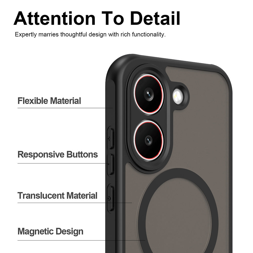 Capa MagSafe para Xiaomi Poco X8 Pro, Techsuit, HaloFrost II, Preta