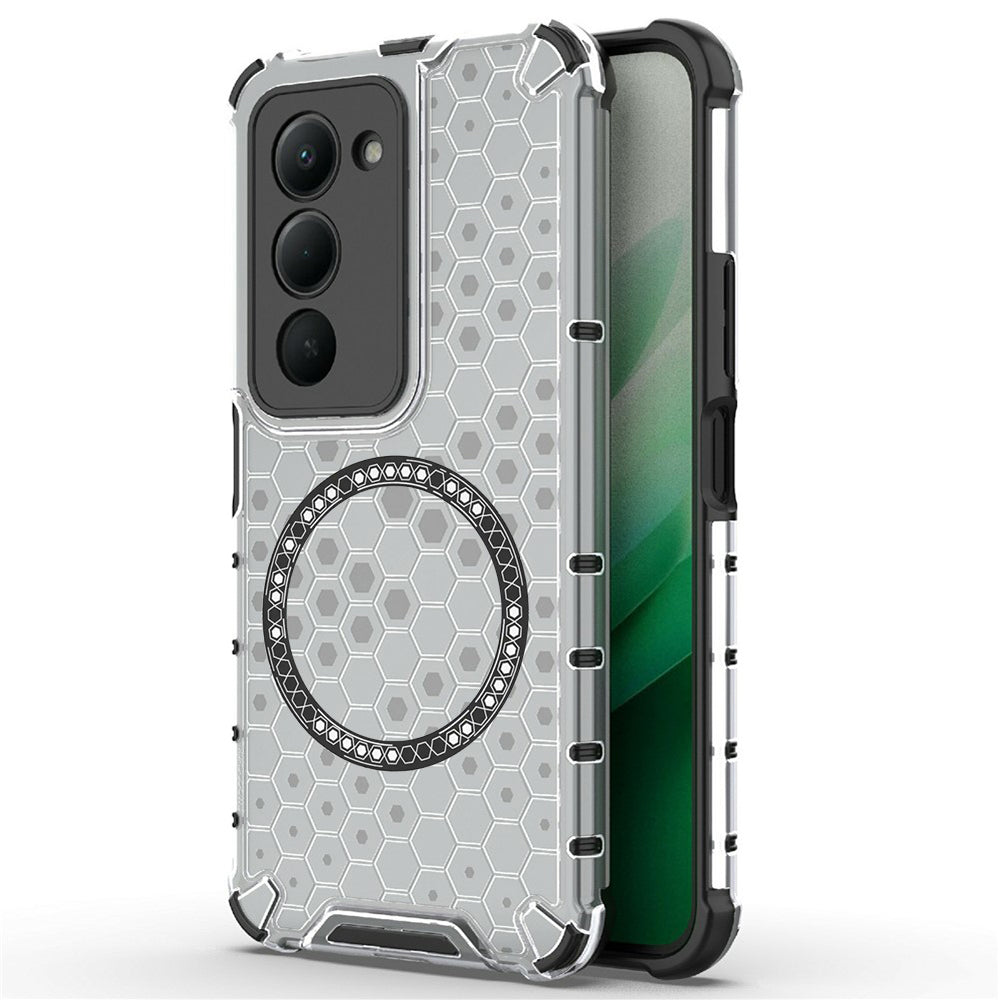 Capa MagSafe para Xiaomi Redmi 15 5G / 15 4G, Techsuit, HoneyComb Shield, Branca