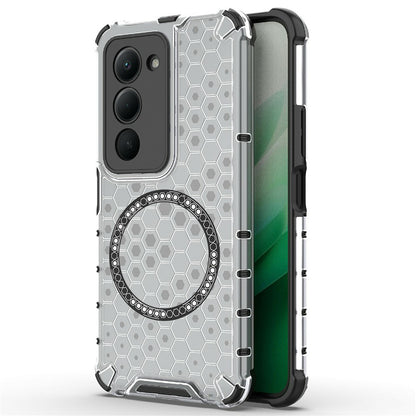 Capa MagSafe para Xiaomi Redmi 15 5G / 15 4G, Techsuit, HoneyComb Shield, Branca