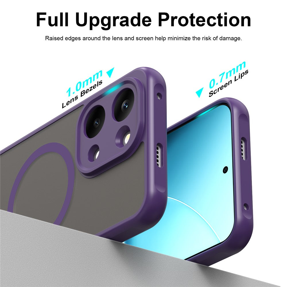 Capa MagSafe para Xiaomi Redmi 17 5G / 17 4G, Techsuit, HaloFrost II, Roxo