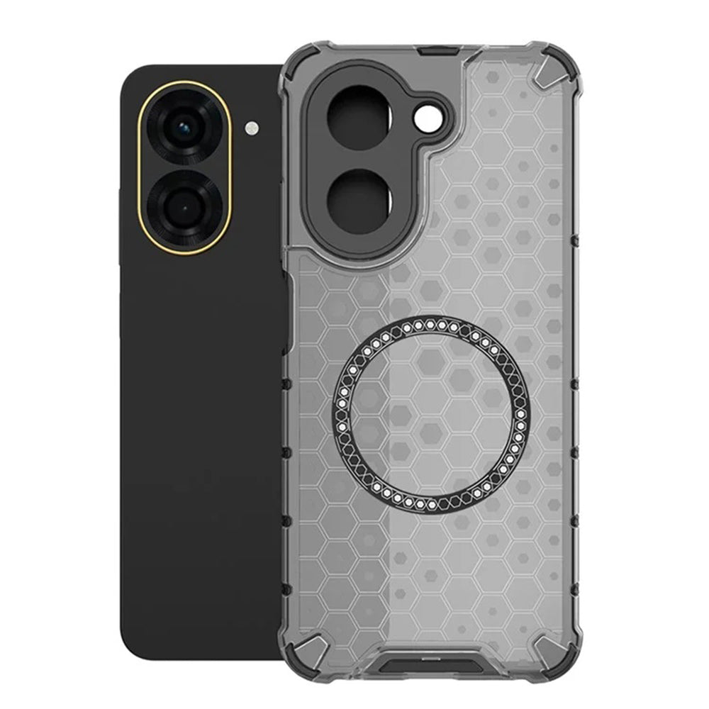 Capa MagSafe para Xiaomi Redmi A5 4G (Regional), Techsuit, HoneyComb Shield, Preta