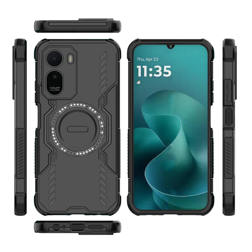 Capa MagSafe para Xiaomi Redmi A7 Pro 4G, Techsuit, ArmorMag, Preta