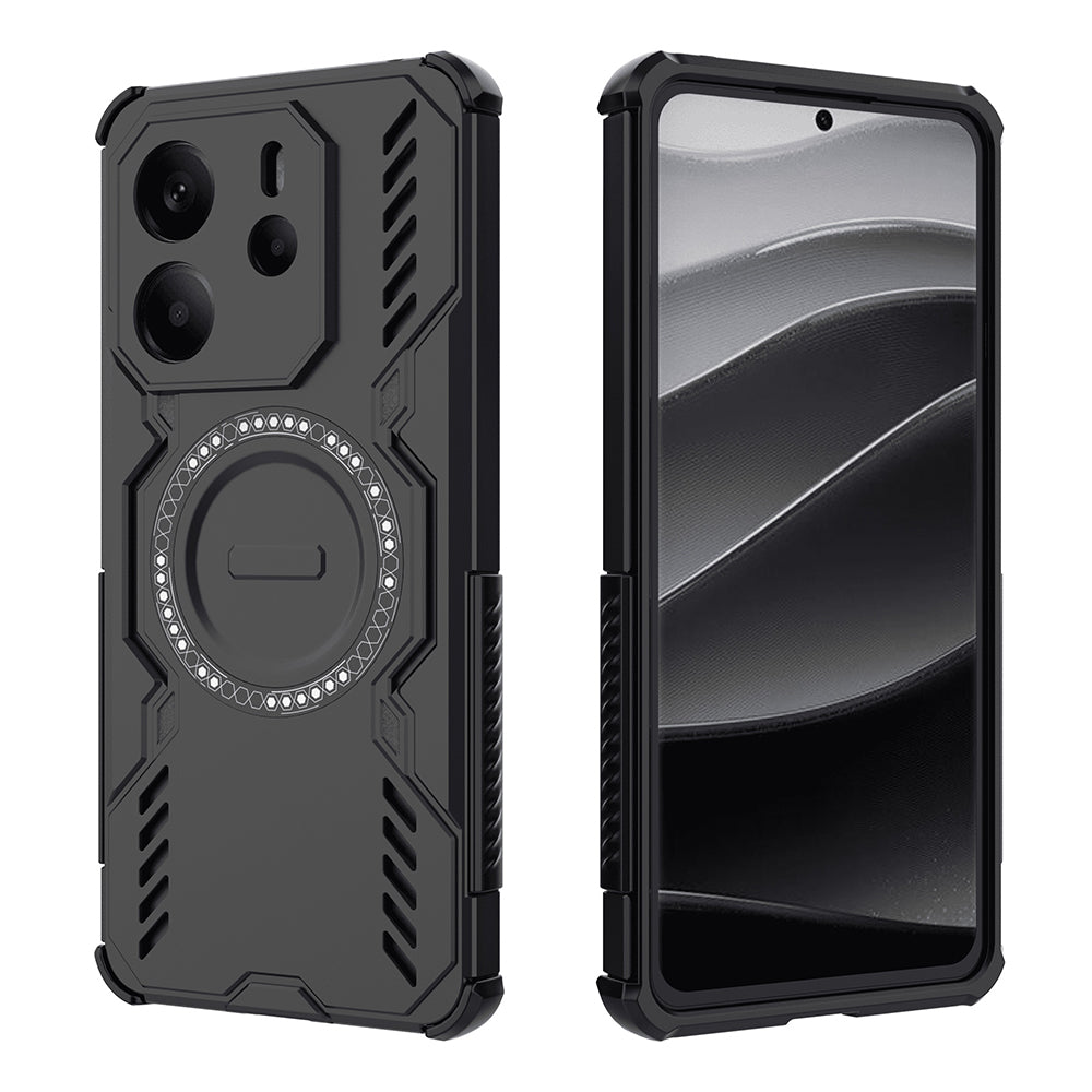 MagSafe Case for Xiaomi Redmi Note 14 4G (Regional), Techsuit, ArmorMag, Black