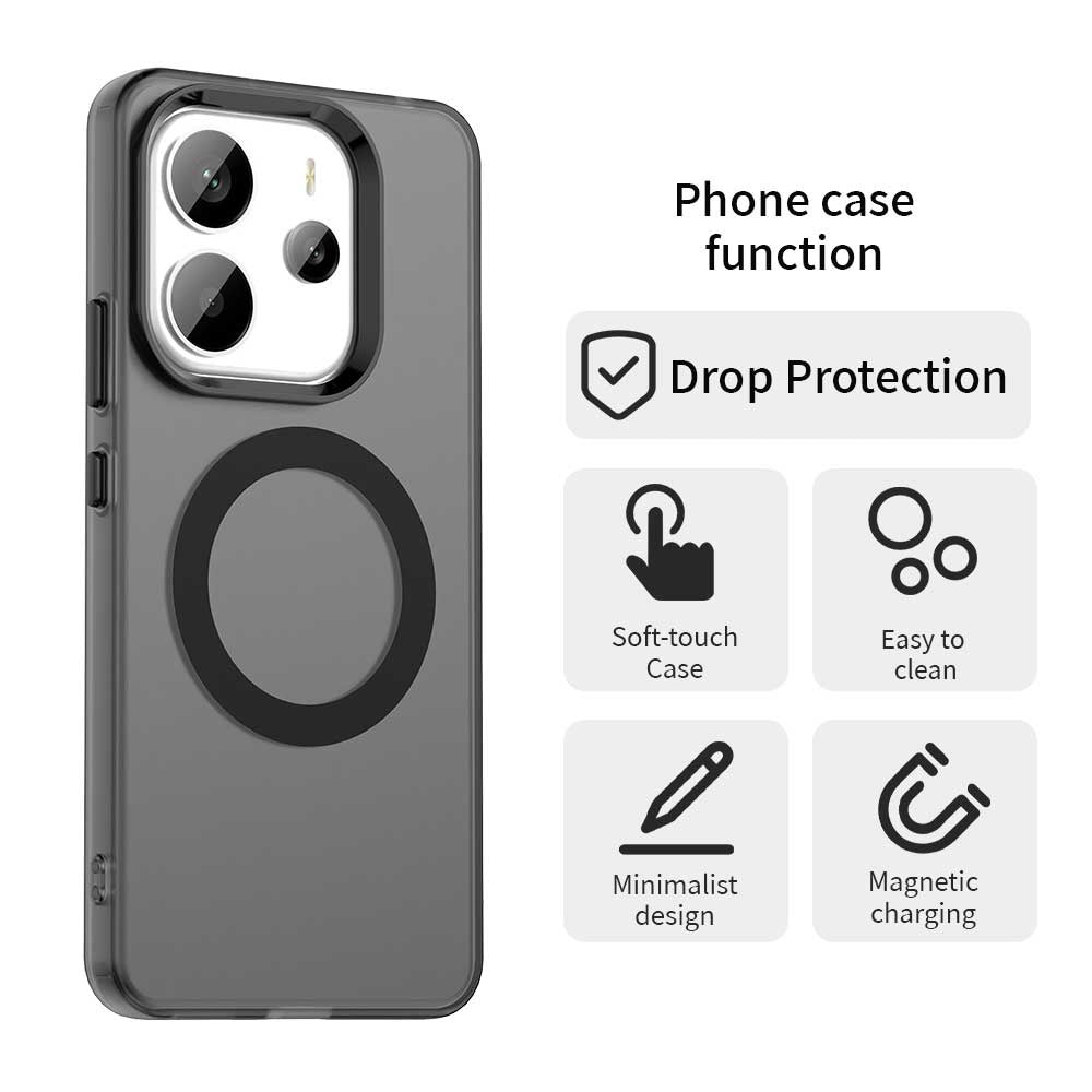 Capa MagSafe para Xiaomi Redmi Note 14 4G (Standard), Techsuit, CandyCase, Preta