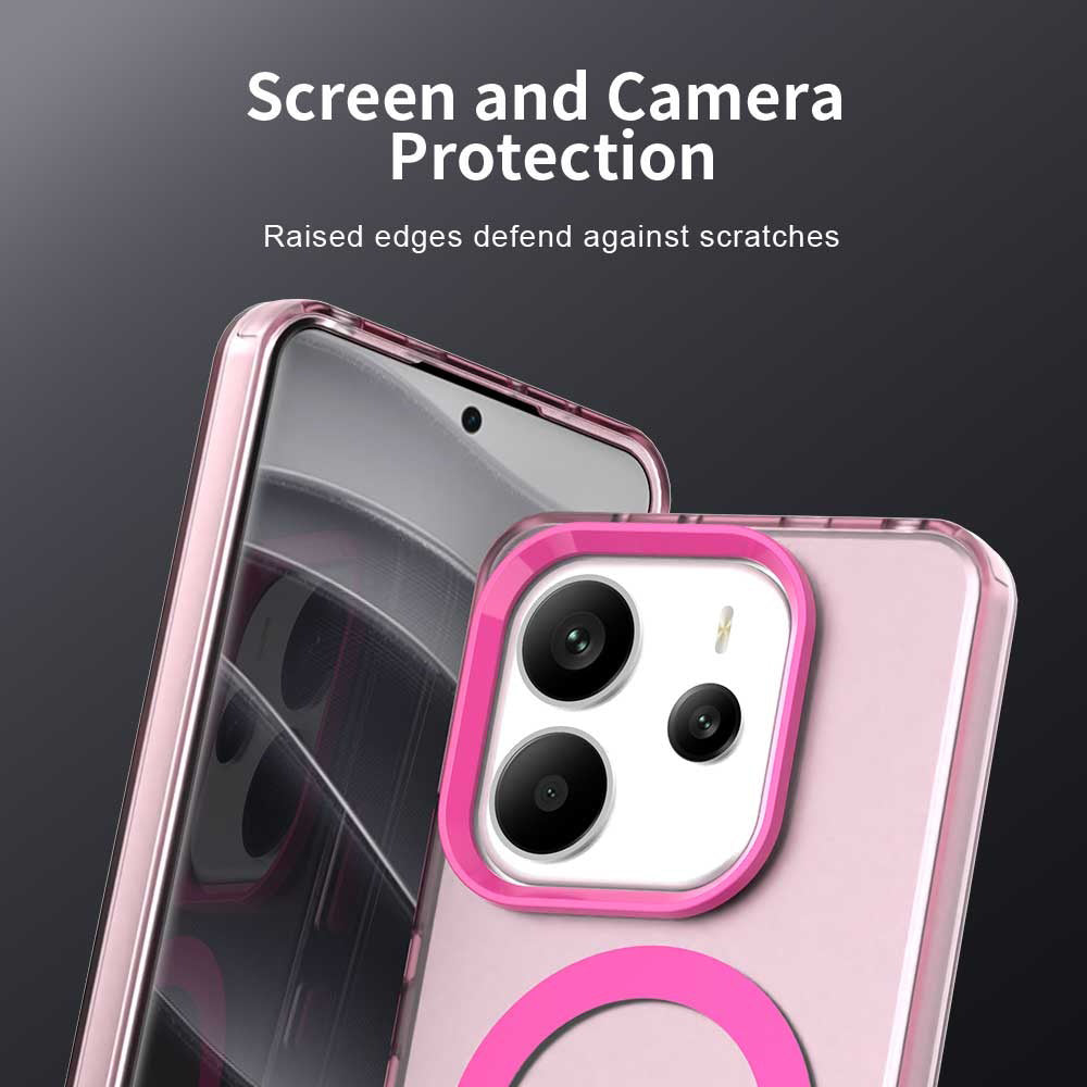 Capa MagSafe para Xiaomi Redmi Note 14 4G (Standard), Techsuit, CandyCase, Rosa