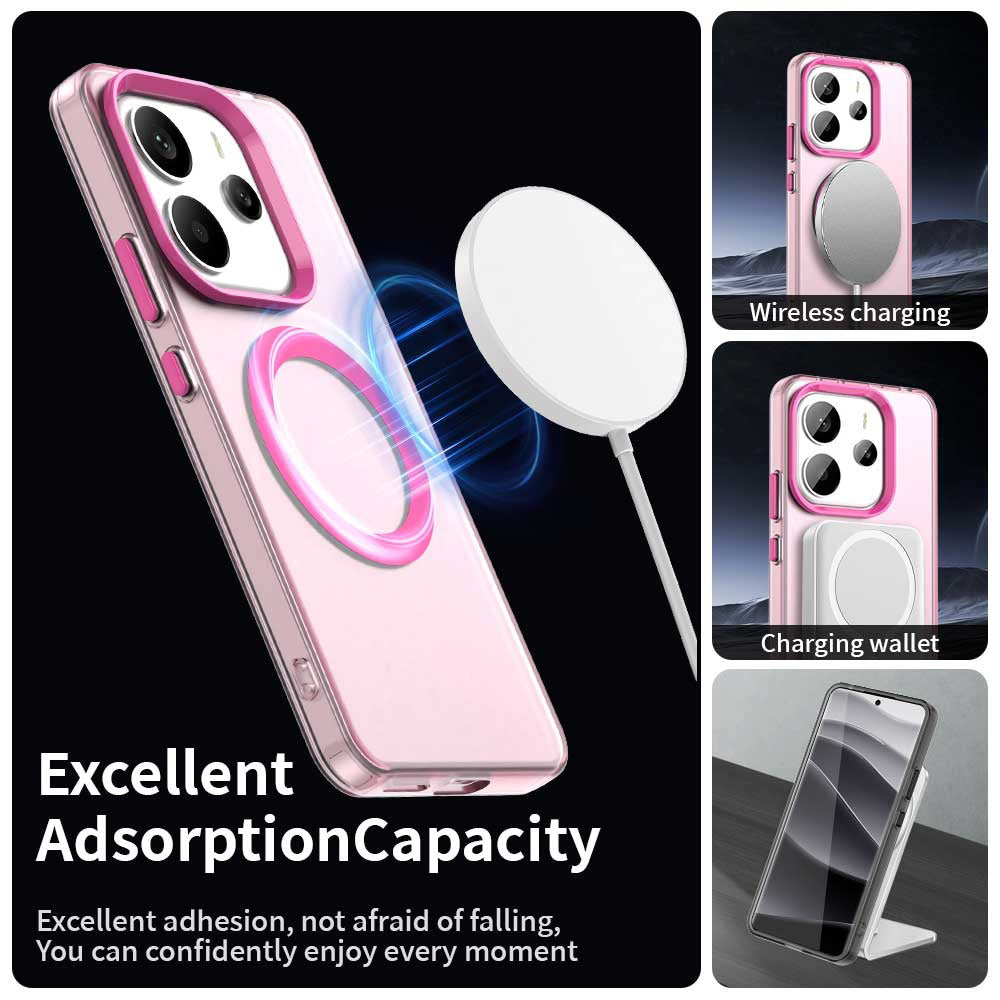 Capa MagSafe para Xiaomi Redmi Note 14 4G (Standard), Techsuit, CandyCase, Rosa