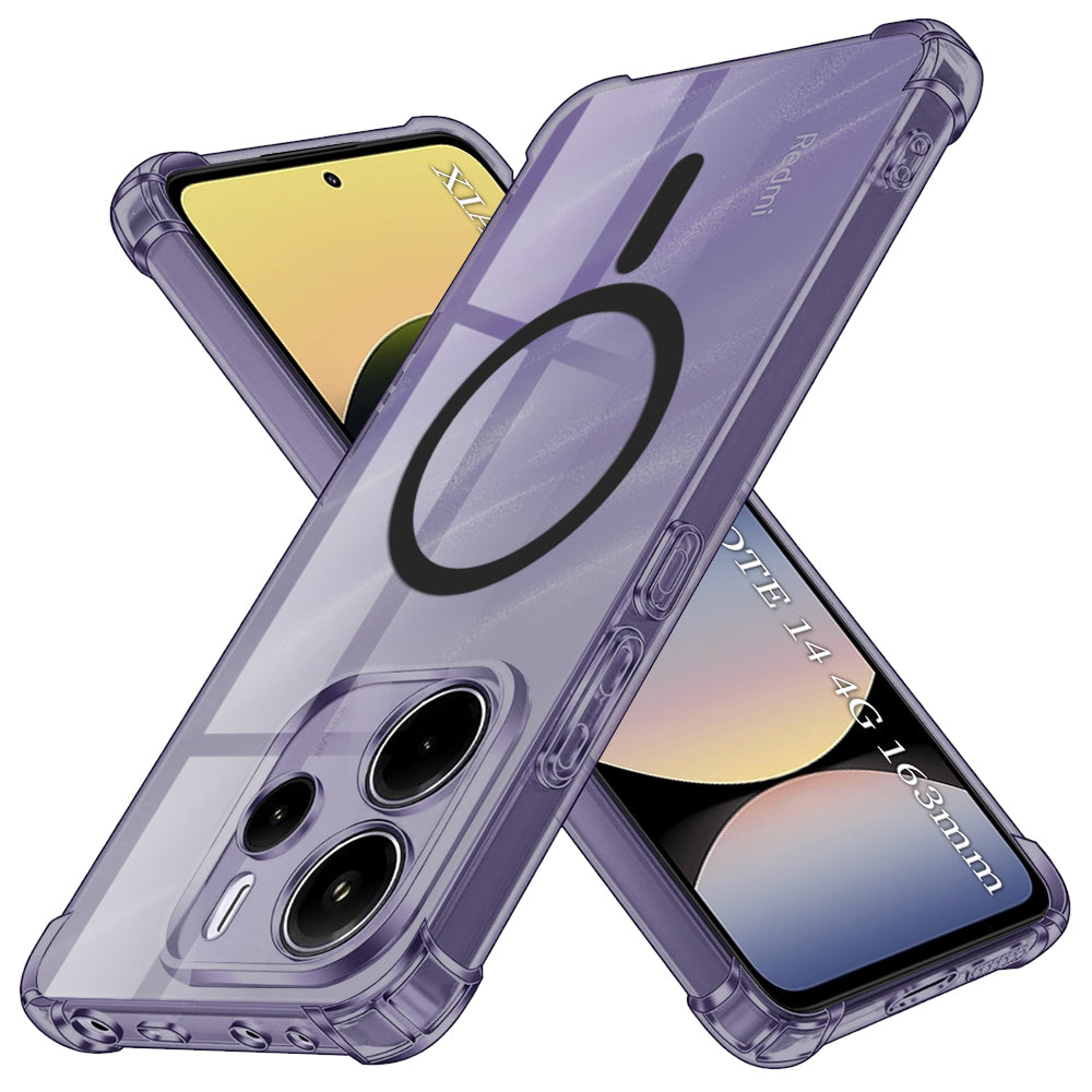 Capa MagSafe para Xiaomi Redmi Note 14 4G (Standard), Techsuit, Transparente Antichoque, Fumada