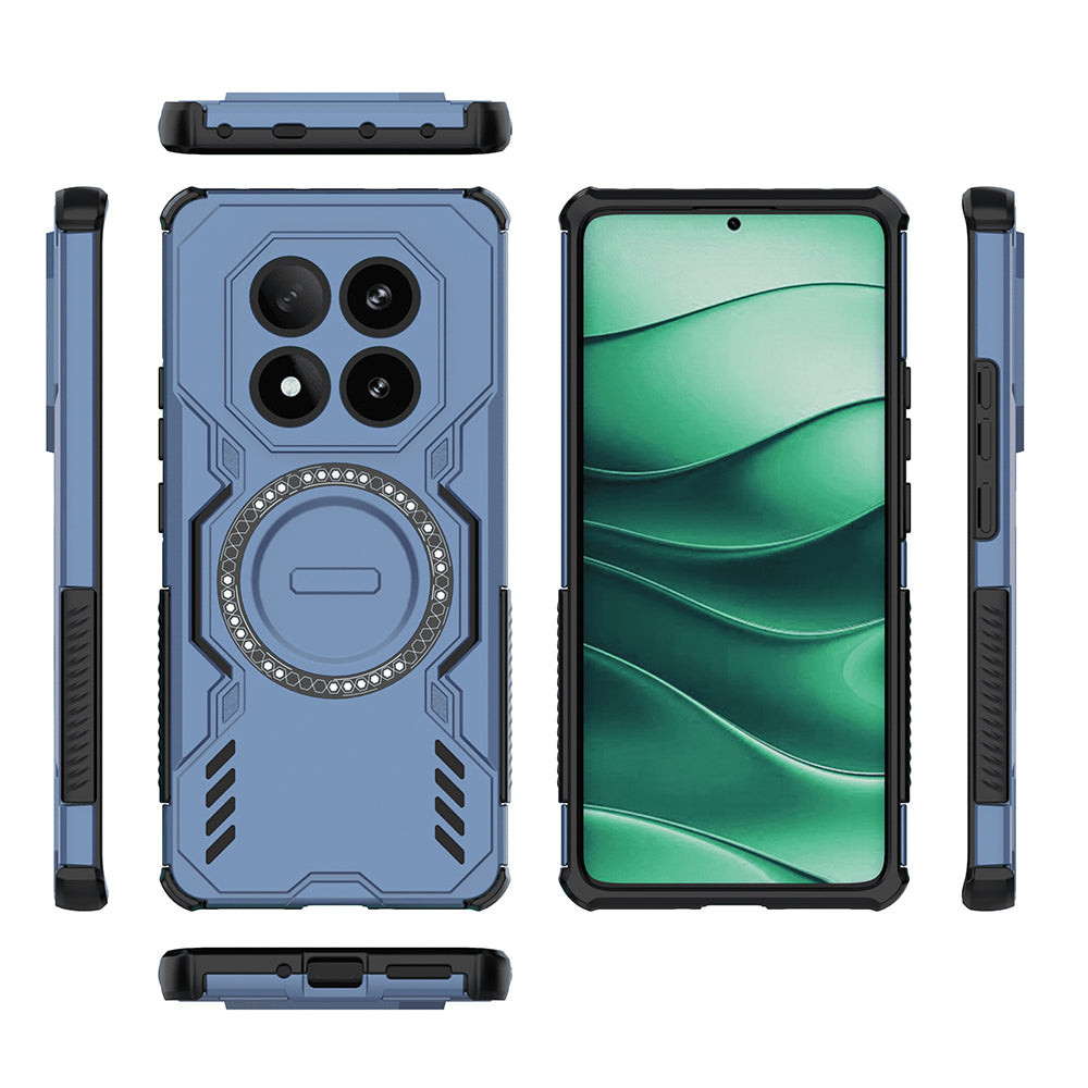 Capa MagSafe para Xiaomi Redmi Note 14 Pro 4G, Techsuit, ArmorMag, Azul