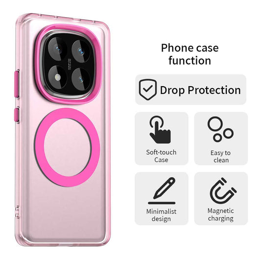 Capa MagSafe para Xiaomi Redmi Note 14 Pro 4G, Techsuit, CandyCase, Rosa