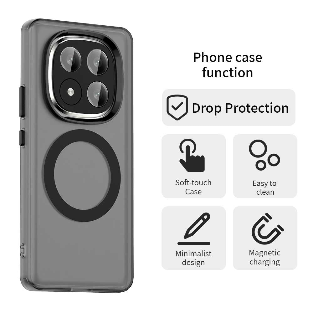 MagSafe Case for Xiaomi Redmi Note 14 Pro+ 5G, Techsuit, CandyCase, Black