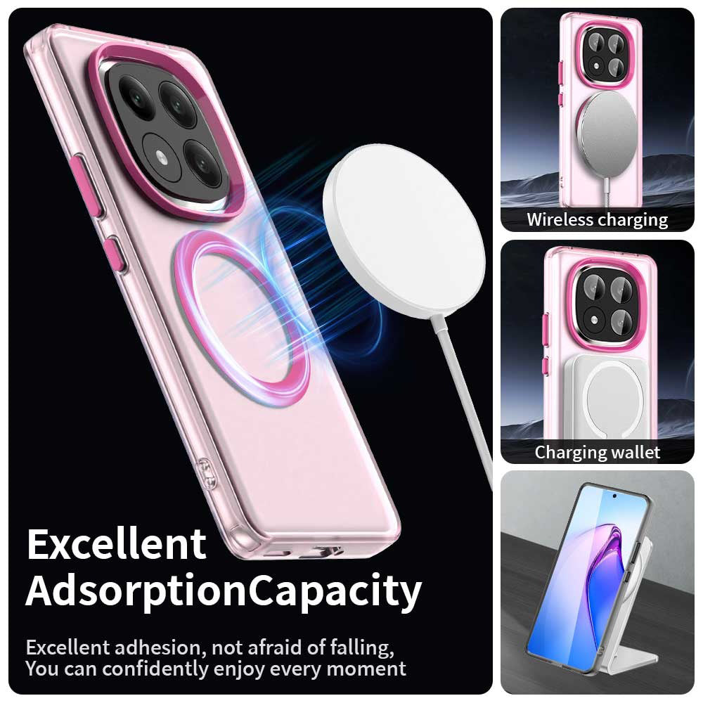 MagSafe Case for Xiaomi Redmi Note 14 Pro+ 5G, Techsuit, CandyCase, Pink