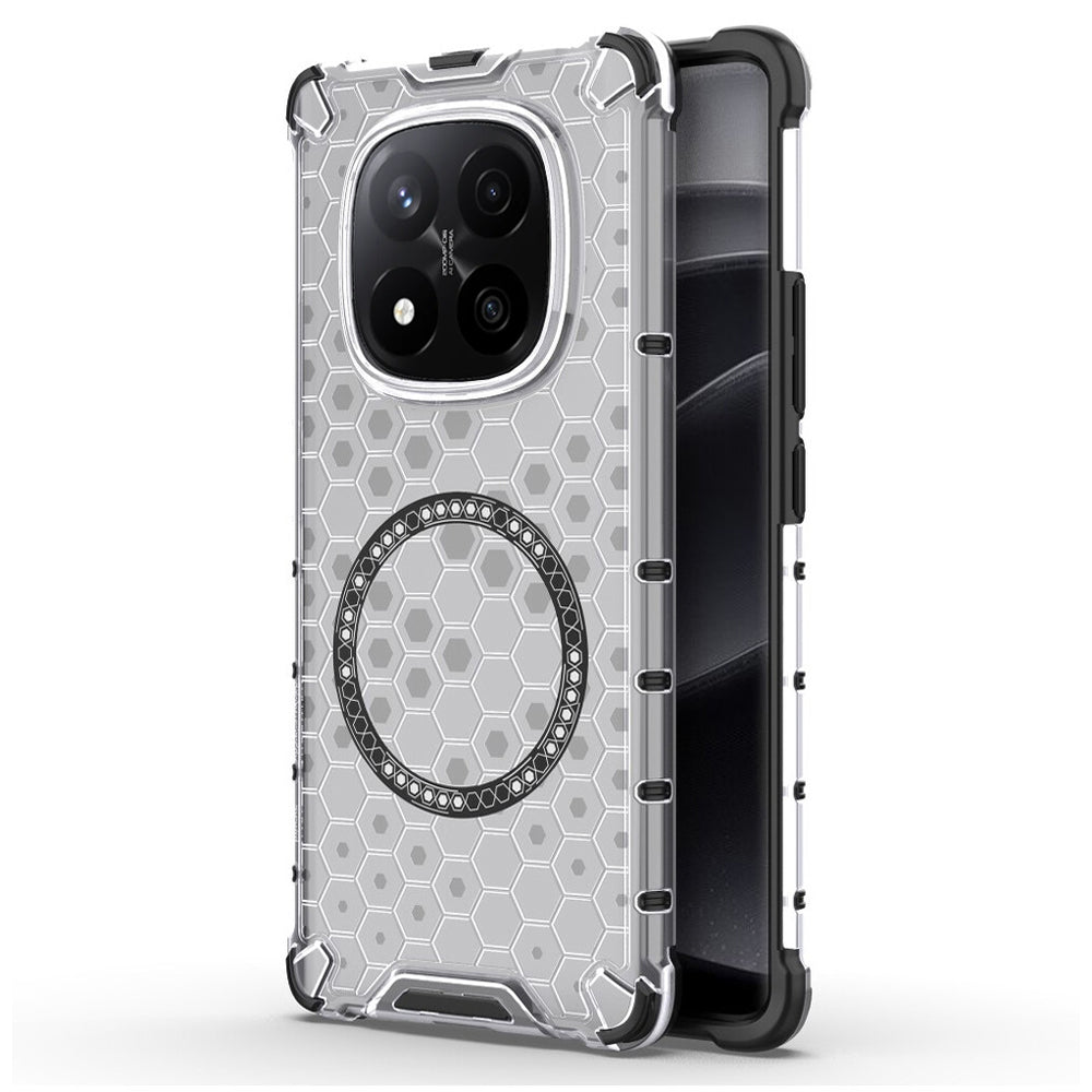 Capa MagSafe para Xiaomi Redmi Note 14 Pro+ 5G, Techsuit, HoneyComb Shield, Branca