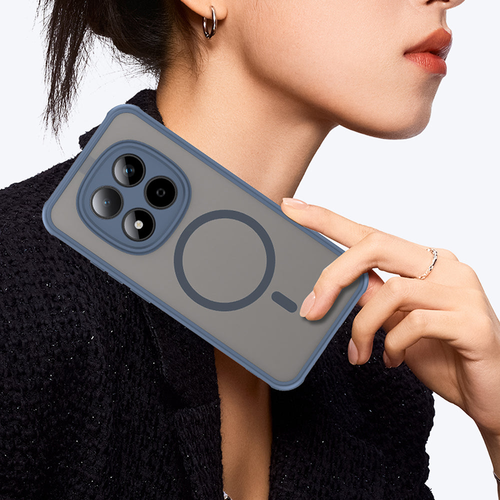 Capa MagSafe para Xiaomi Redmi Note 15 Pro 5G, Techsuit, HaloFrost II, Azul-marinho