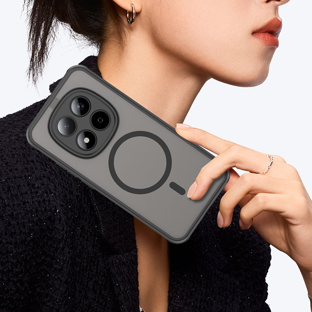 Capa MagSafe para Xiaomi Redmi Note 15 Pro 5G, Techsuit, HaloFrost II, Preta