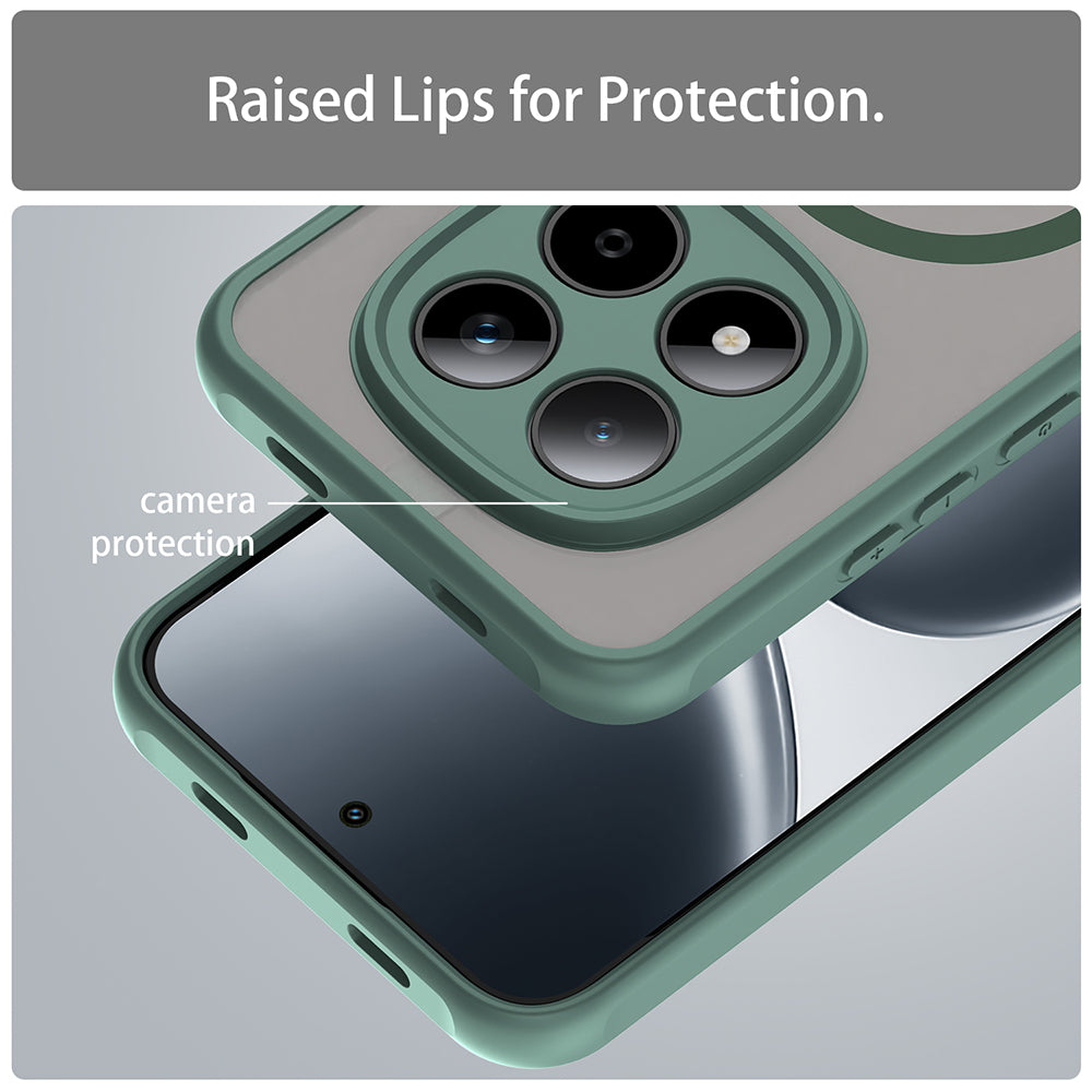 Capa MagSafe para Xiaomi Redmi Note 15 Pro 5G, Techsuit, HaloFrost II, Verde