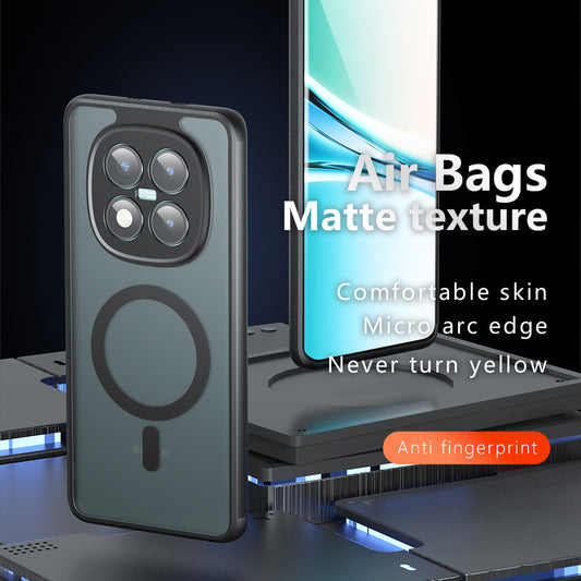 Capa MagSafe para Xiaomi Redmi Note 15 Pro 5G, Techsuit, PureFrost, Preta Fosca Satinada