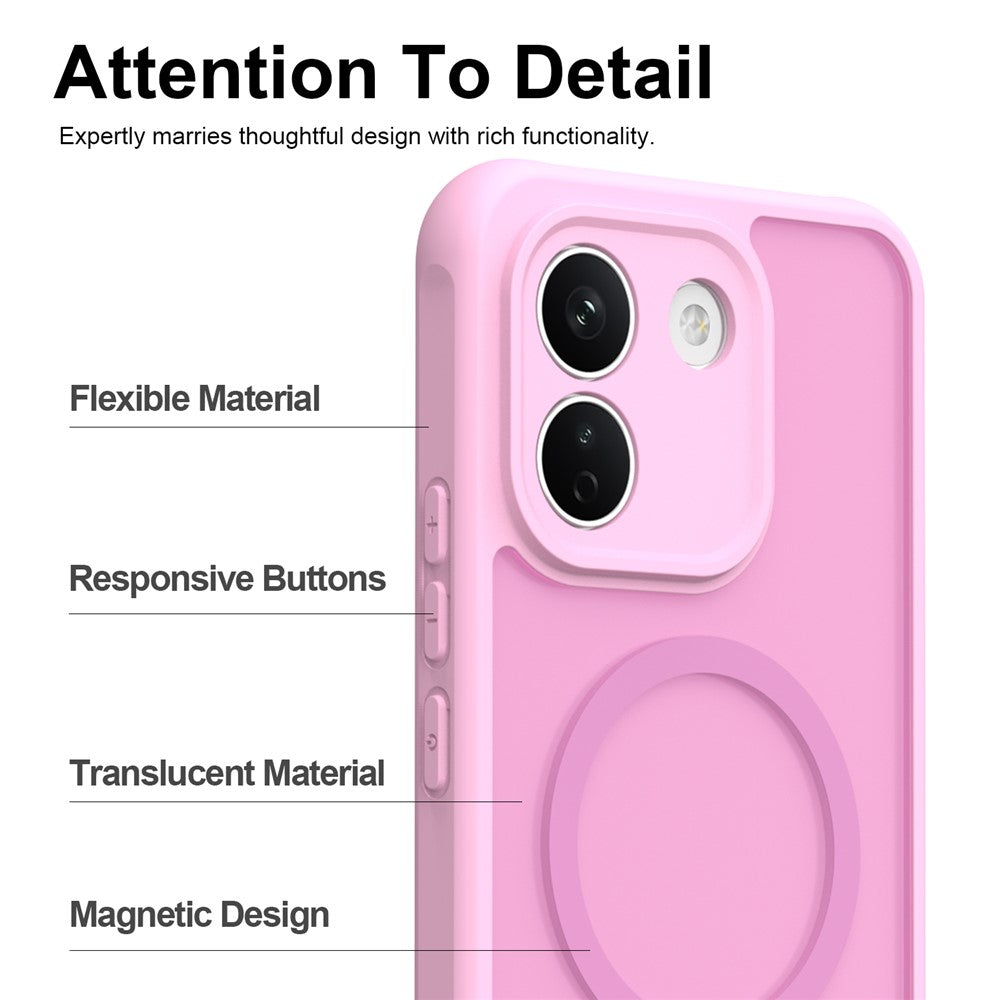 Capa MagSafe para Xiaomi Redmi Note 17 Pro, Techsuit, HaloFrost II, Rosa