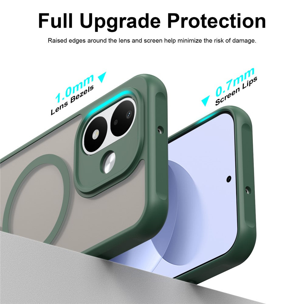Capa MagSafe para Xiaomi Redmi Note 17 Pro, Techsuit, HaloFrost II, Verde