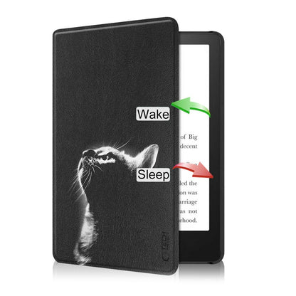 Bolsa para Amazon Kindle Paperwhite 6inch, Tech-Protect, SmartCase Cat, Preto