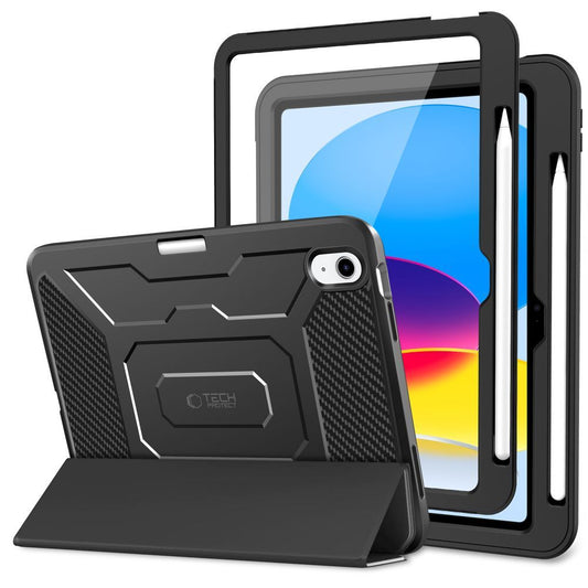 Capa para Apple iPad (2025) / iPad (2022), Tech-Protect, Endurance, Preta