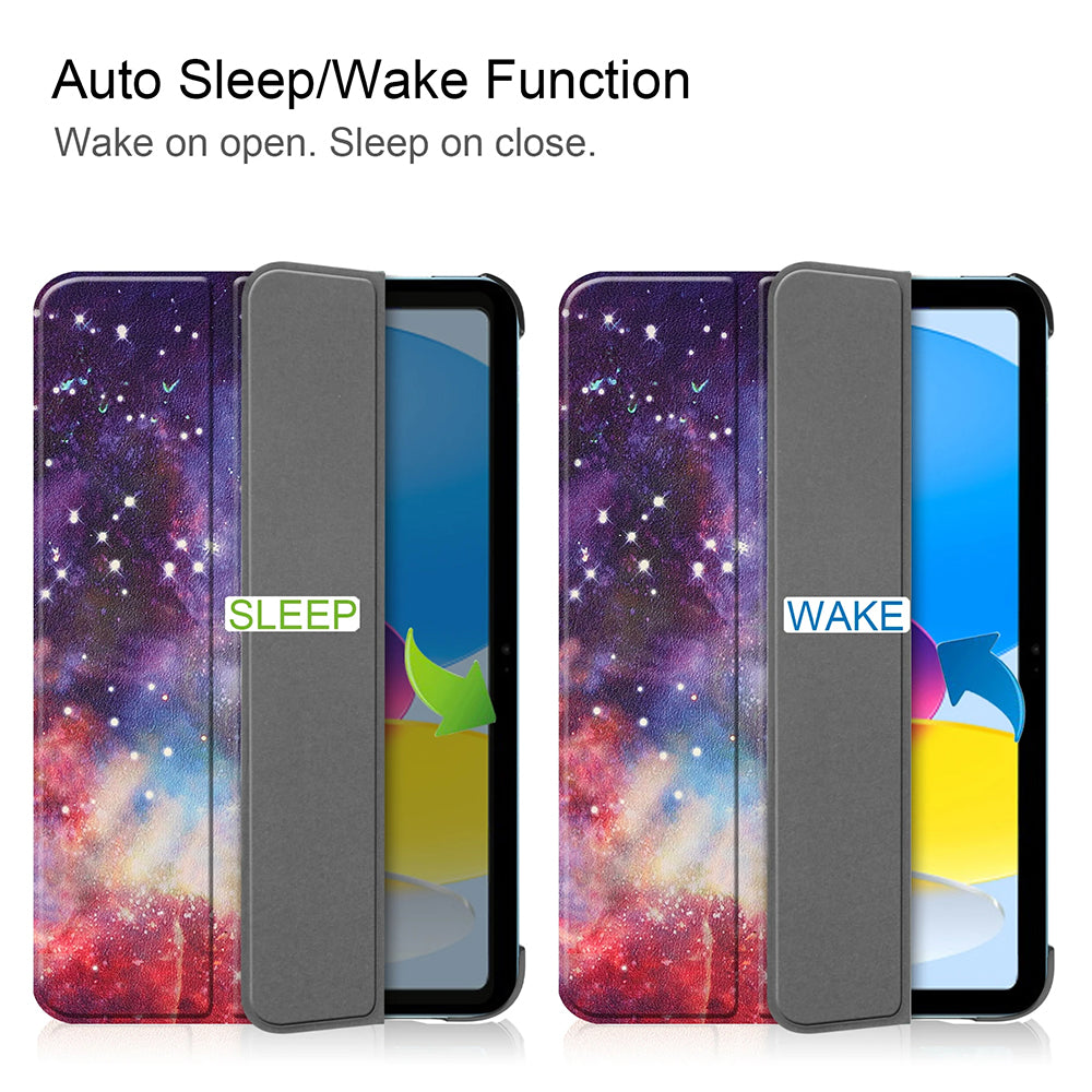 Capa para Apple iPad (2025) / (2022), Techsuit, FoldPro Galaxy, Multicolor
