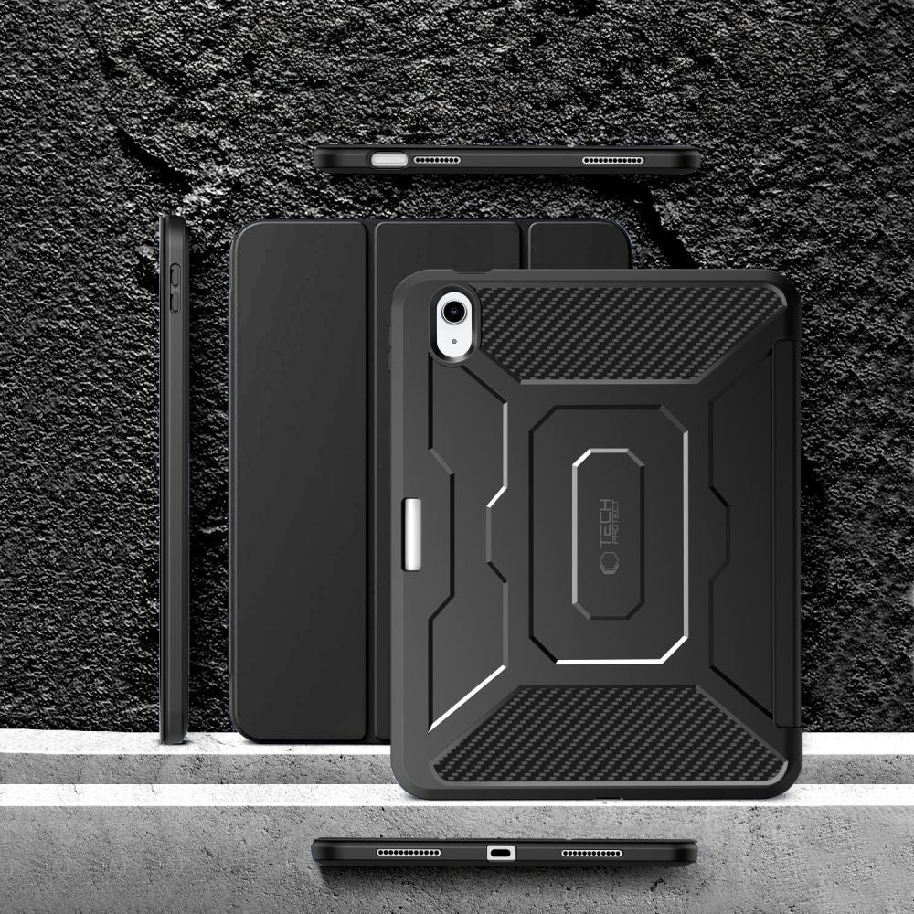 Capa para Apple iPad (2025) / iPad (2022), Tech-Protect, Endurance, Preta