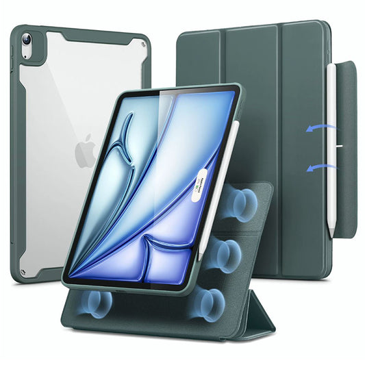 Capa para Apple iPad Air 11 (2026) / iPad Air 11 (2025) / Air 11 (2024) / Air (2022) / Air (2020), ESR, Rebound Hybrid, Verde Satinado