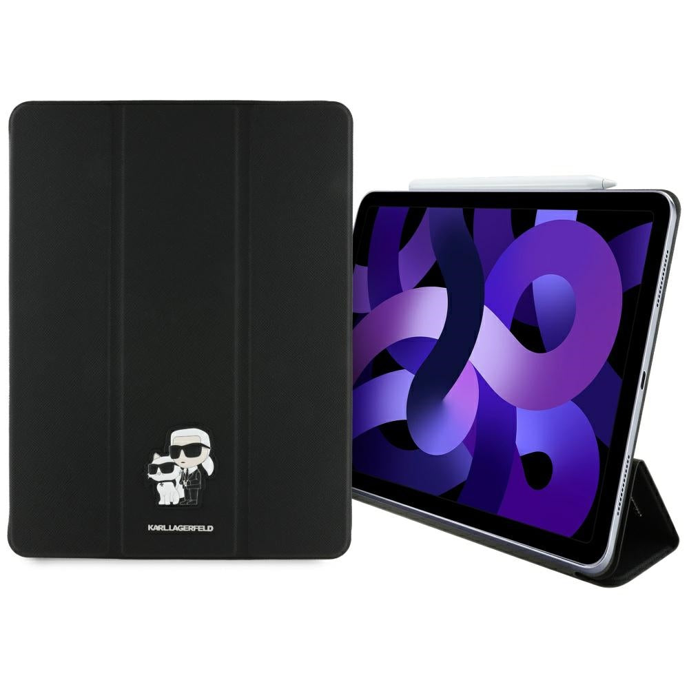 Capa para Apple iPad Air 13 (2026) / Air 13 (2025) / Air 13 (2024), Karl Lagerfeld, Saffiano Karl & Choupette, Preta