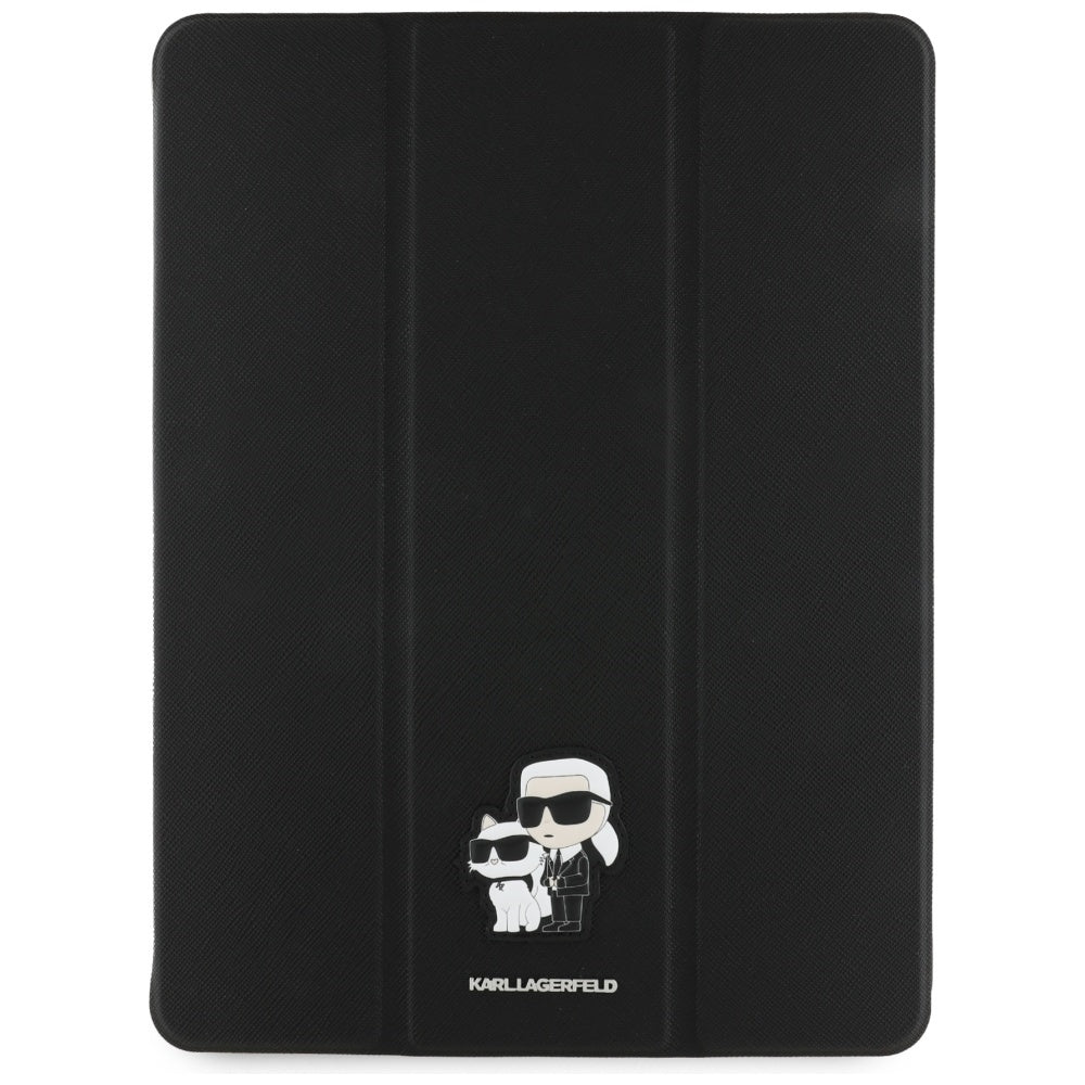 Capa para Apple iPad Air 13 (2026) / Air 13 (2025) / Air 13 (2024), Karl Lagerfeld, Saffiano Karl & Choupette, Preta