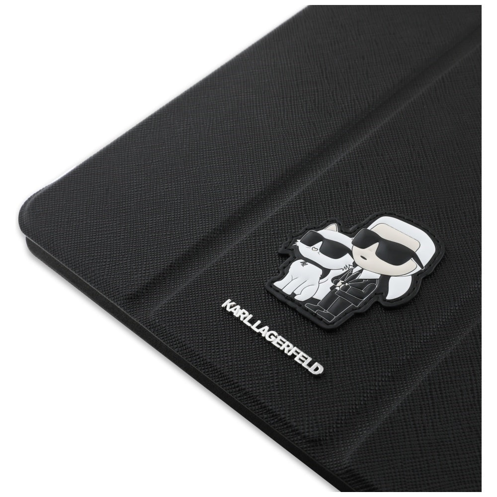 Capa para Apple iPad Air 13 (2026) / Air 13 (2025) / Air 13 (2024), Karl Lagerfeld, Saffiano Karl & Choupette, Preta