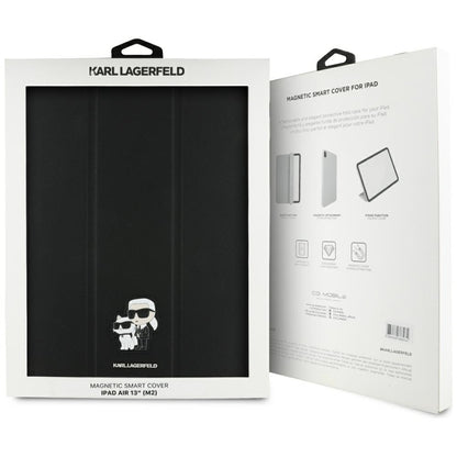 Capa para Apple iPad Air 13 (2026) / Air 13 (2025) / Air 13 (2024), Karl Lagerfeld, Saffiano Karl & Choupette, Preta
