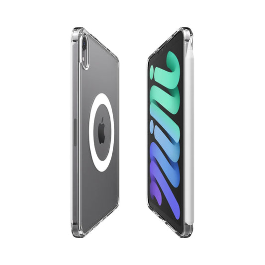 Capa para Apple iPad mini 2024 / mini 2021, Spigen, Ultra Hybrid MagFit, Transparente Branca ACS11623