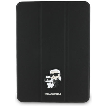 Capa para Apple iPad Pro 11 (2024), Karl Lagerfeld, Saffiano Karl & Choupette, Preta.