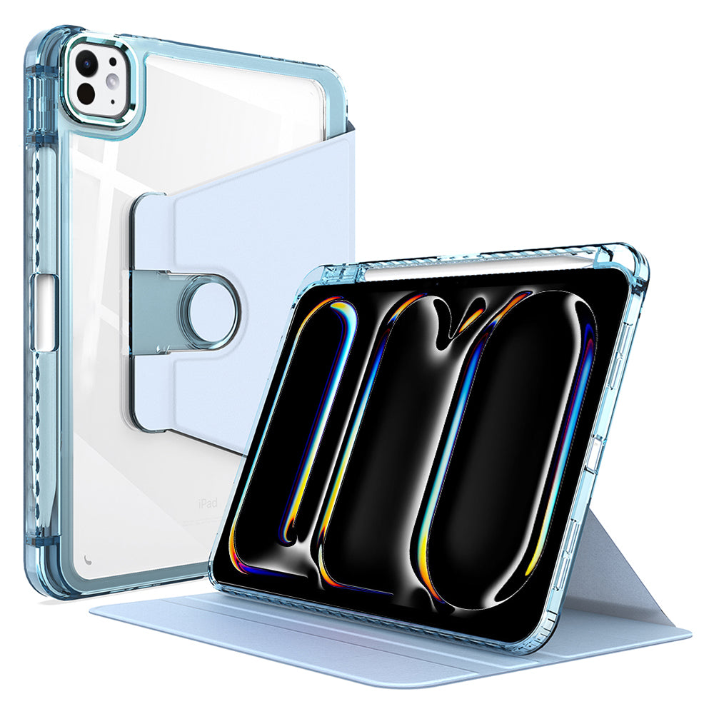 Capa para Apple iPad Pro 11 (2024), Techsuit, Crystal Vision, Azul