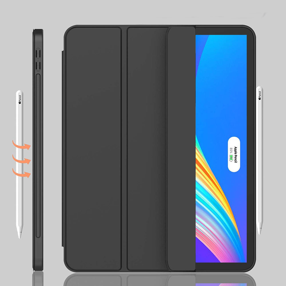 Capa para Apple iPad Pro 12.9 (2022) / Pro 12.9 (2021) / Pro 12.9 (2020) / Pro 12.9 (2018), Techsuit, Flex Trifold, Preta