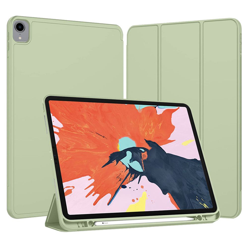 Capa para Apple iPad Pro 12.9 (2022) / Pro 12.9 (2021) / Pro 12.9 (2020) / Pro 12.9 (2018), Techsuit, Flex Trifold, Verde Matcha