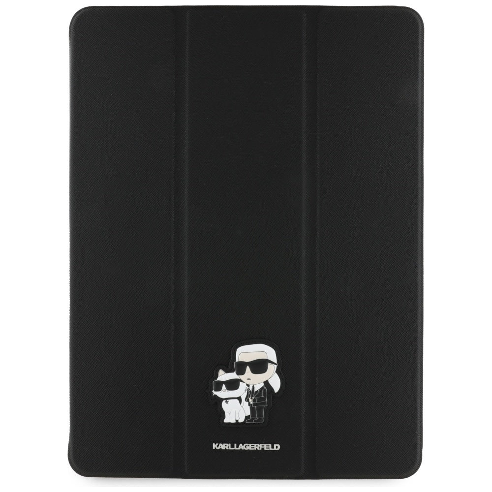 Capa para Apple iPad Pro 13 (2024), Karl Lagerfeld, Saffiano Karl & Choupette, Preta.