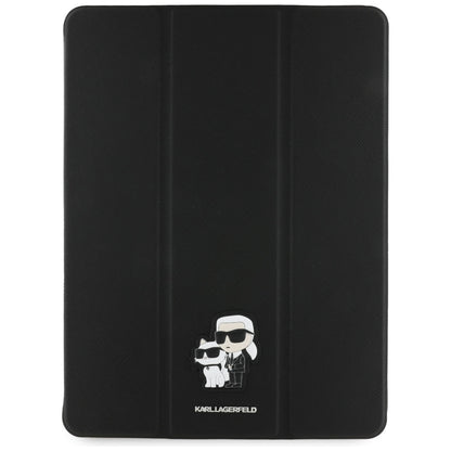 Capa para Apple iPad Pro 13 (2024), Karl Lagerfeld, Saffiano Karl & Choupette, Preta.