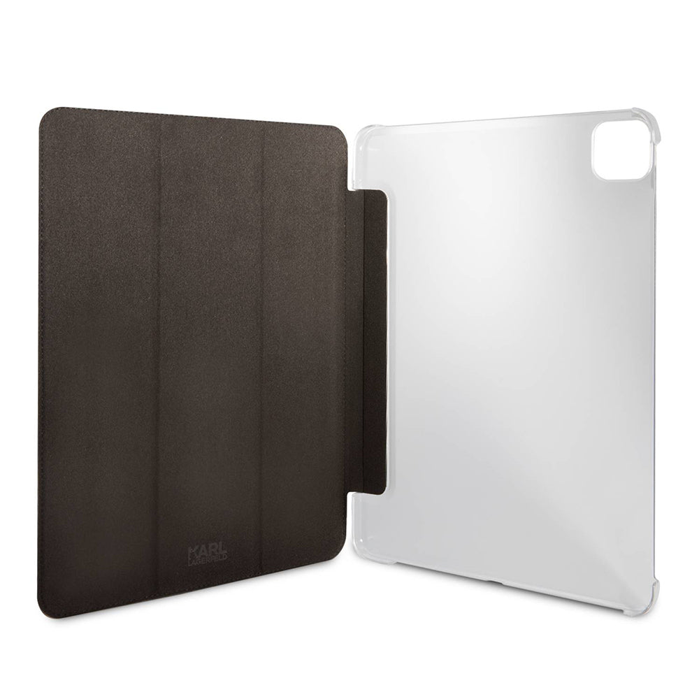 Capa para Apple iPad Pro 13 (2024), Karl Lagerfeld, Saffiano Karl & Choupette, Preta.