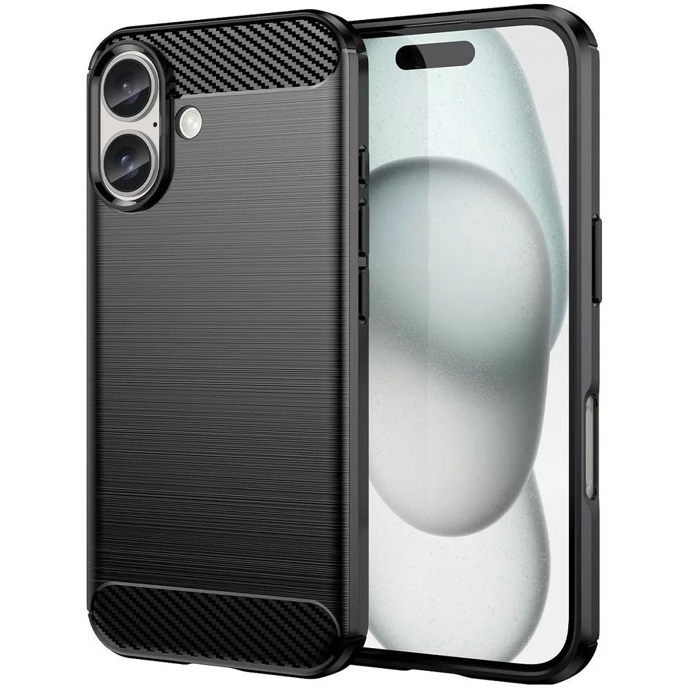 Capa para Apple iPhone 16 Plus, OEM, Carbono, Preta