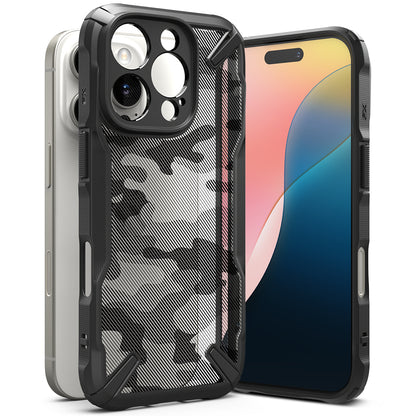 Capa para Apple iPhone 16 Pro, Ringke, Fusion X Camo, Preto 