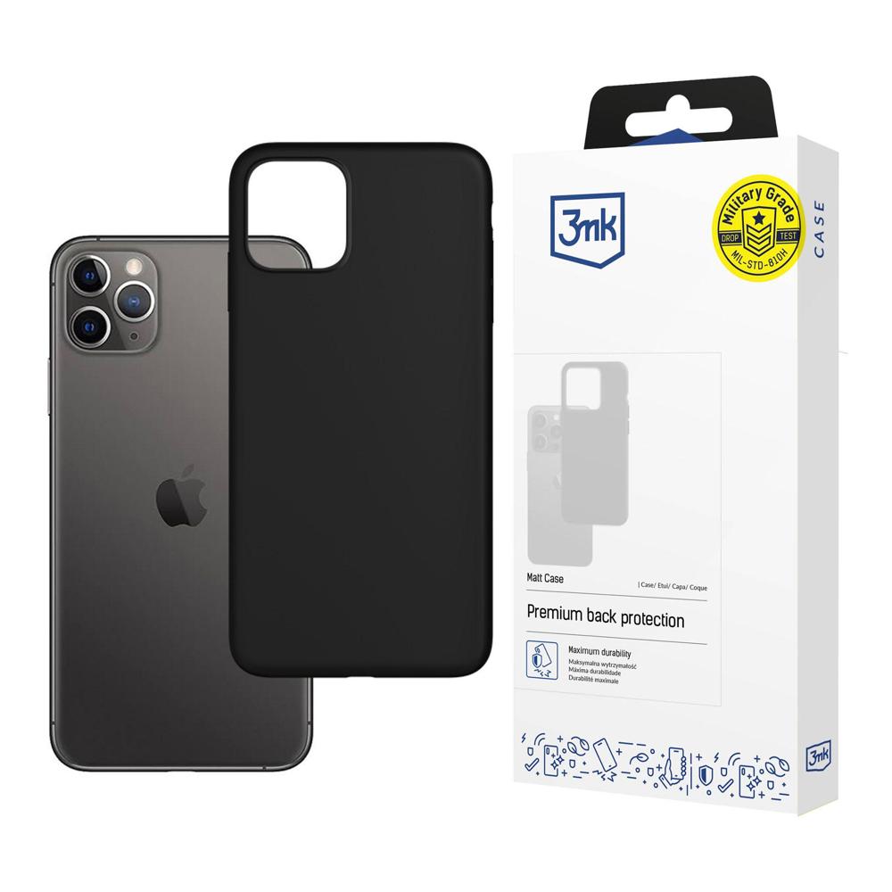 Capa para Apple iPhone 11 Pro Max, 3MK, mate, preta