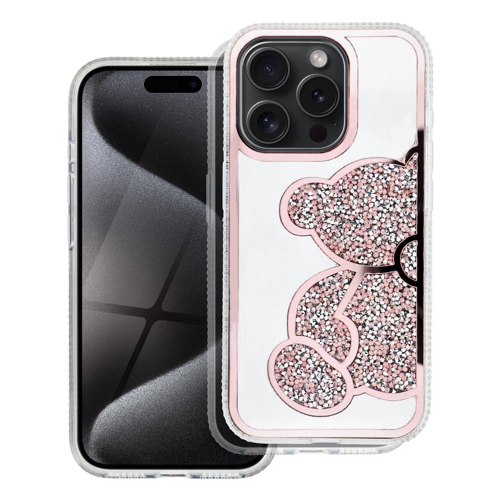 Capa para Apple iPhone 17e / 16e, OEM, Teddy Bear, Rosa