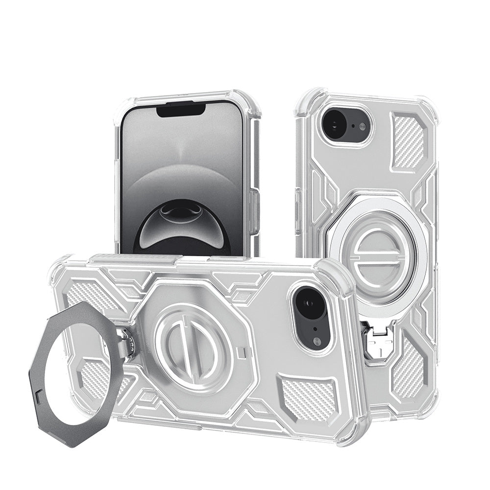 Capa para Apple iPhone 17e / 16e, Techsuit, Carbon Shield Pro, Branco