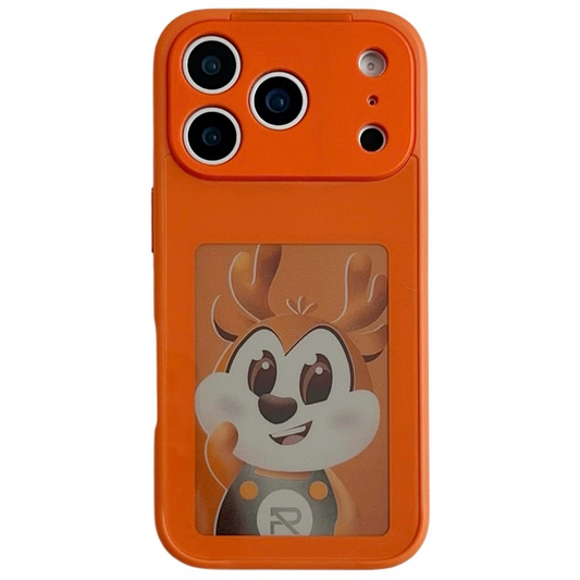 Capa para Apple iPhone 17 Pro, OEM, Ecrã Personalizado E-Ink, Laranja