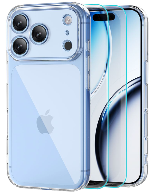 Capa para Apple iPhone 18 Pro Max / 17 Pro Max, Tech-Protect, Flexair com Protetor de Ecrã, Transparente