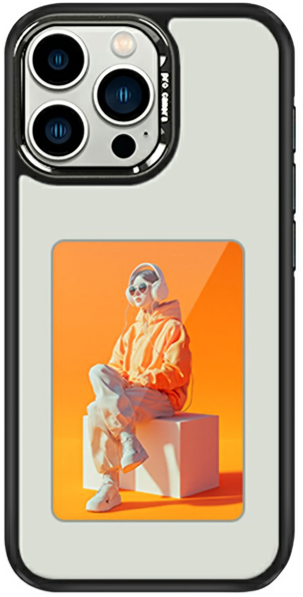 Capa para Apple iPhone 16 Pro, OEM, Ecrã Personalizado E-Ink (4 polegadas), Branco