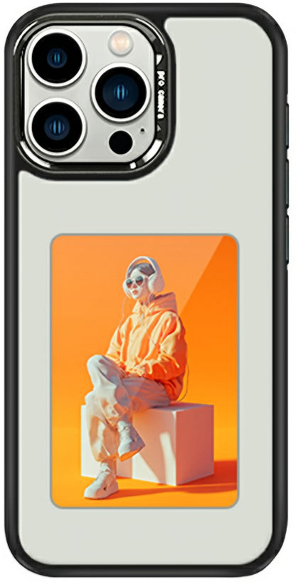 Capa para Apple iPhone 16 Pro, OEM, Ecrã Personalizado E-Ink (4 polegadas), Branco