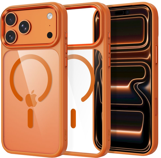 Capa para Apple iPhone 18 Pro / 17 Pro, Tech-Protect, Magmat CC, Laranja Transparente
